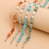 Healing Stone Chakra Crystal Carnelian Choker Necklace Natural Reiki Quartz Turquoise Imitation Pearl Necklace for Women Spiritual Jewelry...