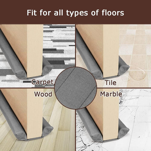Waterproof Twin Door Draft Stopper Adjustable Size 30" to 36" Weather Stripping Noise Blocker Window Breeze Blocker...