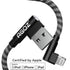 AGOZ 4FT Apple MFI Certified Lightning iPhone Cable, 90° Right Angle, FAST Charger Cord Compatible with iPhone 14, 13, 12 Pro max, iPhone SE, iPho...
