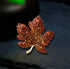 Rhinestone Red Color Maple Brooch Beautiful Wedding Pin Lapel Pin Clothing Hat Bag Accessories Jewelry Gift for Women And Men...