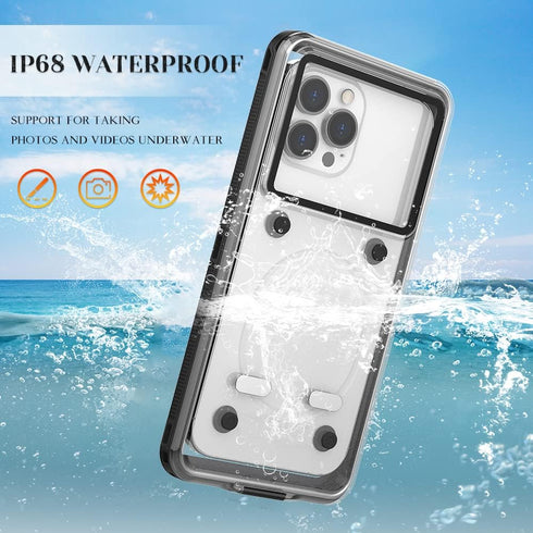 GUSTAVE Professional Snorkeling Underwater Phone Case Swimming Diving Case Photo Video Waterproof Protective Case for iPhone and Samsung Series Sm...