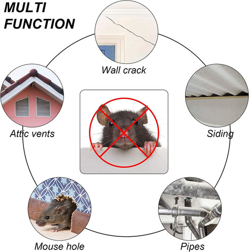Steel Wool for Mice Control - |15FT (150G)| - Steel Wool 0000 Fill Fabric Fine Wire Wool to Keep Annoying Animals away from Holes Wall Cracks Vent...