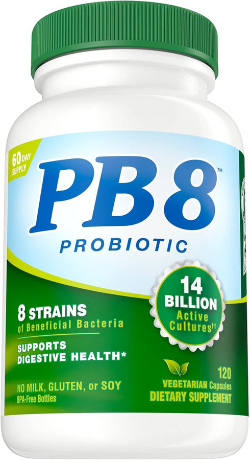 Nutrition Now PB 8 Probiotic Acidophilus For Life* Vegetarian Dietary Supplement for Men and Women, 120 Count...