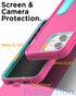 AICase for iPhone 12/12 Pro Case Built-in Kickstand with Glass Screen Protector+Camera Lens,Heavy Duty Drop Protection Full Body Rugged Shockproof...