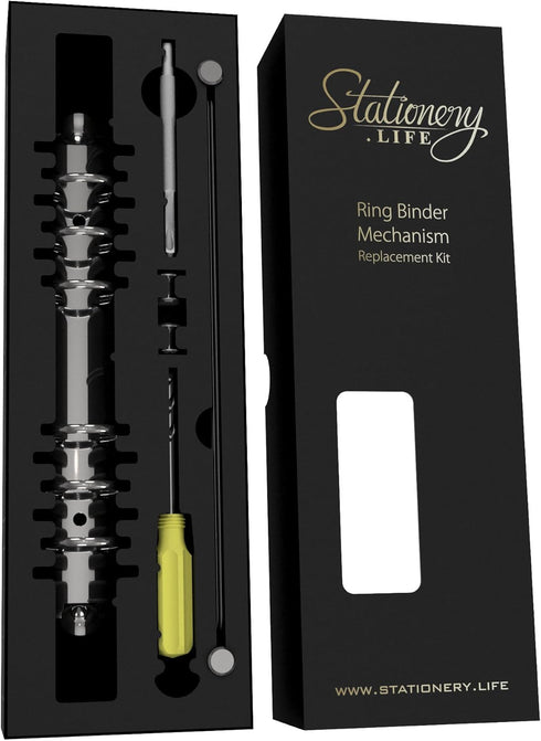 Stationery.Life Ring Binder Mechanism Replacement Kit for Personal Organizers Planners 6 Rings (Silver, Personal)...