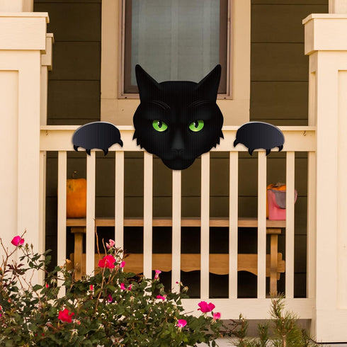 3 Pieces Halloween Fence Peeker Decoration Scary Peeper Halloween Outdoor Decoration Halloween Garden Yard Decor for Home Patio Holiday Party Lawn...