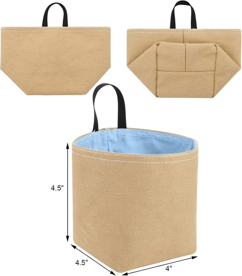 CM Mini Hanging Basket, Small Storage Bag Decor Bin for Wall & Door Storage, Foldable Basket Bin, 2 Pcs...