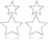 Star Dangle Drop Earrings, Mabor Simple Hollow Pentagram Earrings Exaggerate Star Drop Earrings Big Hoop Anti-sensitive Lightweight Pentagram Earr...