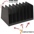 1InTheOffice Desktop File Organizer Vertical, Mail Organizer, 7 Compartments Office File Sorter, 4-3/4" H x 8-3/4" W x 5-1/2" D, Plastic, Black...