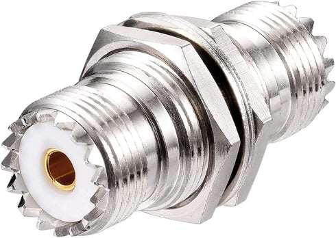 Superbat SO-239 Bulkhead Connector UHF Female Nut Bulkhead Panel Mount Connector, SO239 to SO 239 Adapter for J pole antenna 1/4 Wave antenna etc....