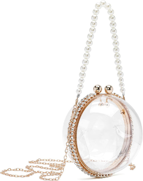 CARIEDO Women's Rhinestones Evening Handbag Crystal Clutch Bridal Purse for Wedding Prom Night Out Party...