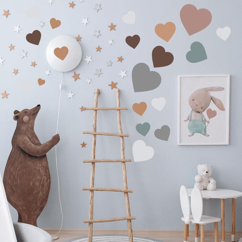 16 PCS Large Heart Stencil Heart Stencils Different Sizes for Painting Template Heart Stencil for Crafts Plastic 5 Point Heart Templates for Fabri...