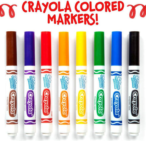 Crayola Washable Markers - Red (12ct), Kids Broad Line Markers, Bulk Markers for Classrooms & Teachers...