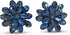 AeraVida Dazzling Chrysanthemum Flower Deep Blue Crystals Base Metal Clip on Earrings | Deep Blue Earring | Blue Flower Clip on Earrings |Chrysant...