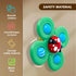 3PCS Suction Cup Spinner Toys for Babies, Fidget Spinners Sensory Bath Toys 6 12 18 Months, Airplane Car Travel Essential 1-3 Year Old Boy Girl Bi...