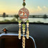 Hanging Car Charm, Handmade Crystal Window Car Hanging Ornaments, Dangling Moon, Healing Crystal Accessories, Rearview Mirror Decorations - Protec...