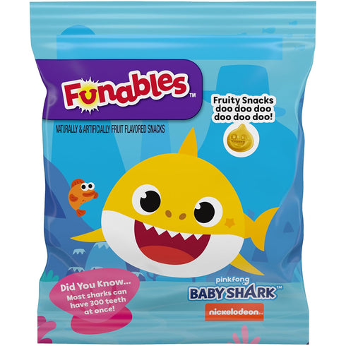 Funables Fruity Snacks, Baby Shark, Assorted Fruit, Flavored Snacks, 0.8 oz 10 ct...