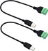 zdyCGTime USB 2.0 A Screw Terminal Block Connector Cable USB 2.0 A Male Plug to 5 Pin/Way Female Bolt Screw with Shield terminals Pluggable Type A...