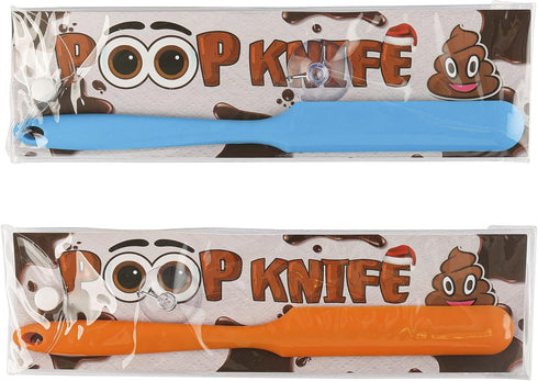 Upper Midland Products 2 Packs- Poop Knife Gag Gift, White Elephant Christmas Gift Stocking Stuffer Gift Exchange, With Funny Design and Suction C...