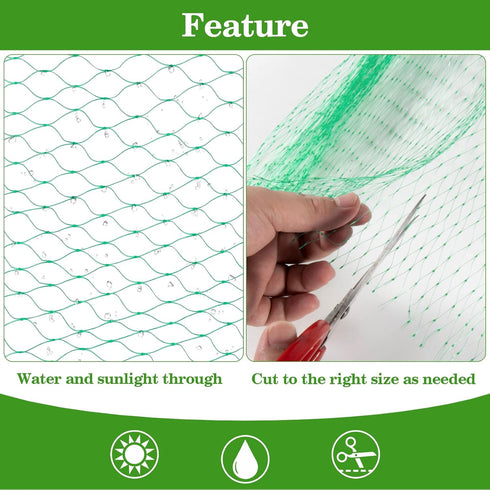 Sukh Bird Netting for Garden 13x40ft - Garden Netting Mesh Netting for Garden Protection Heavy Duty Bird Netting Garden Fence Plant Netting Chicke...