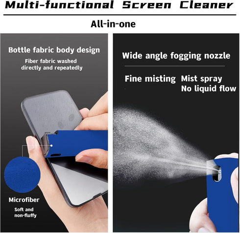 3 in 1Fingerprint Proof Screen Cleaner Tool, Touchscreen Electronic Screen Cleaner, All in One Cleaning Kit with Microfiber and Soft Fiber Flannel...
