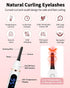 Heated Eyelash Curlers - Eye Lash Curler Heat with Eyelash Comb - Electric Eyelash Curler - Rizador De Pestañasey LED Display 3 Temp Settings USB ...