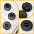 9 Pcs Charging Cord Organizer Black Portable Charger Cord Holder Round Storage Cable Winder Retractable Cable Management Flexible USB Cable Reel f...