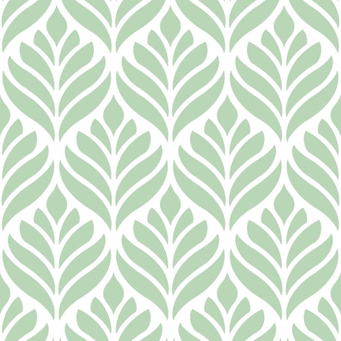 Cohoo Home Green Wallpaper Peel and Stick Wallpaper Boho Contact Paper for Cabinets Modern Self-Adhesive Removable Wallpaper Sage Green White Leaf...