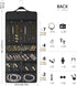 SMRITI Hanging Jewelry Organizer with Dual Zippered Pockets Canvas Double Sided Rotating Hanger Necklace Hanging Wall Organizer Earring Dustproof ...