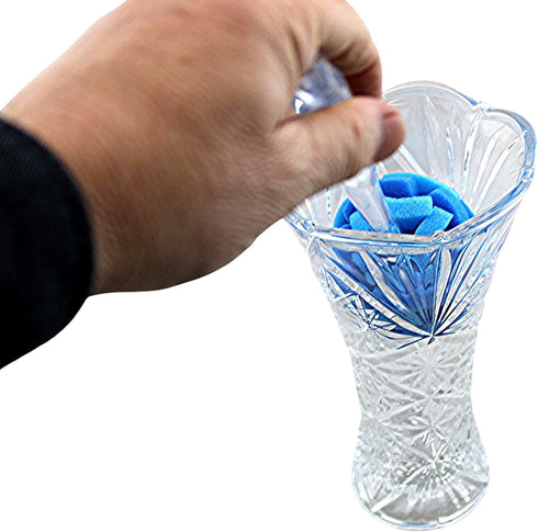 Soft Touch Kitchen Glassware Multi-Purpose Sponge Puff Dish Brush 11.5" with Clear and Comfortable Ergonomic Handle (1)...