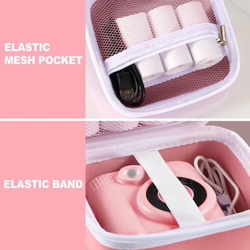Lumus&Solem Pink Kids Camera Case for Instant Cameras - Storage Bag Compatible with Digital Video Cameras for Girls and Toddlers?Case Only?...