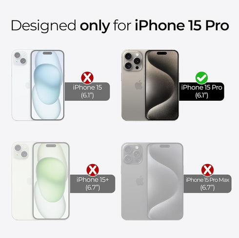ArmorSuit 3 Pack Glass Screen Protector for iPhone 15 Pro Tempered Glass MilitaryShield Case Friendly (w/Alignment Tool)......