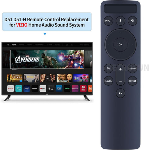 New D51 D51-H Bluetooth Backlit Display Replacement Remote Control for Vizio Soundbar Home Audio M21D-H8R M51A-H6 M51AX-J6 V21-H8 V21-H8R V21D-J8 ...