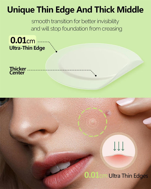 Pimple Patches for Face 66 Counts, 2 Sizes Thinner Edge Hydrocolloid Acne Patches for Face, Invisible Zit Patches for Face, Facial Skin Care Produ...