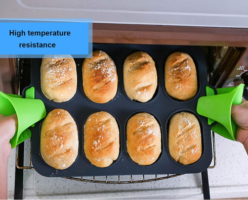 Mini Baguette Baking Tray, Non-Stick Silicone French Bread Baking Mould?DIY 8 Loave Baguette Mold Loaf Pan …...
