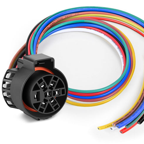 Nilight USCAR 7 Pin Trailer Wiring Harness Replacement Multi-Tow 7 Way Harness Connector 24 Inch Factory Tow Package Trailer Truck Plug Connector ...