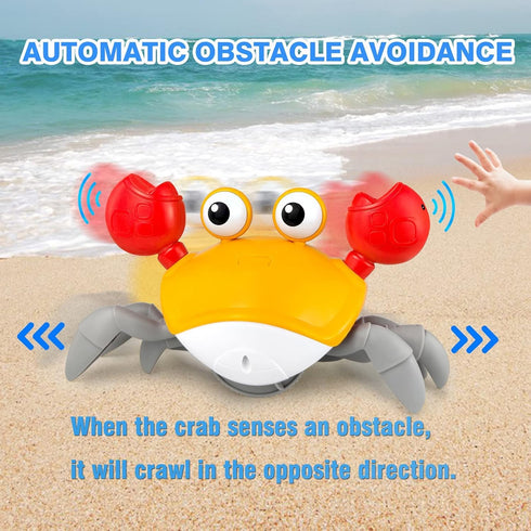 Baby Toys Crawling Crab Tummy Time Toy, Dancing Moving Walking Escape Cute Crab Learning Crawl Boy/Girl Gift, Interactive Development Sensory Toy ...