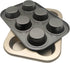 Muffin Tins 6-Cups Nonstick Carbon Steel Standard Cupcake Pans, Set of 2...