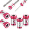5 Pieces Magnetic Screw Ring Bit Magnetizer Ring Metal Magnetizer Screw, Removable for 1/4 Inch/ 6.35 mm Hex Screwdriver and Power Bits (Red)...