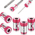 5 Pieces Magnetic Screw Ring Bit Magnetizer Ring Metal Magnetizer Screw, Removable for 1/4 Inch/ 6.35 mm Hex Screwdriver and Power Bits (Red)...