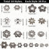 SUNNYCLUE 1 Box 300cs 10 Styles Flower Bead Caps 8mm Flat Spacer Beads Bulk Tibetan Silver Hollow Flowers Metal Vintage Floral Bead End Caps for D...