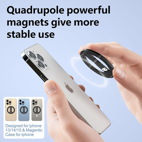 Magnetic Kickstand Attachment for iPhone,Magnetic Phone Stand,Phone Kickstand for Magsafe,X1 Magsafe Stand for iPhone 15,14,13,12,11 Series&HuaWei...