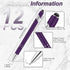 12 Pieces Ballpoint Pen with Stylus Tip, 1.0 mm Black Ink Metal Pen Stylus Pen for Touch Screens, 2 in 1 Stylus Ballpoint Pen (Purple and Silver)...