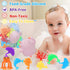 Baby Bath Toys, 13 Pcs Silicone Mold Free Bath Toys with a Storage Bag, Squeezable Dinosaurs Bathtub Toys, No Hole Sensory Ocean Animal Suction Cu...