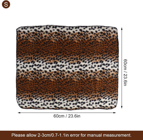 Fleece Pet Blanket, Effectively Isolate Stains Warm and Comfortable Blanket Kennel Blanket for Camping for Travel for Hotel for Beach(Leopard Prin...