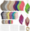 AOUXSEEM 181 Pcs Leaf Faux Leather Earrings Making Kit for Beginner, Contains 60 Pre Cut Lightweight Glitter Printed Synthetic Fabric Pieces and H...