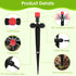 25 Pcs Drip Irrigation Emitters for 1/4'' drip irrigation Adjustable 8 Hole Water Flow Dripper Irrigation Drip Heads with Stake for (4-7mm) Garden...