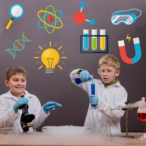 98Pcs Science Classroom Bulletin Board Decorations with Borders,Science Classroom Decor Paper Cutouts Teacher Must Haves Science Theme Back to Sch...