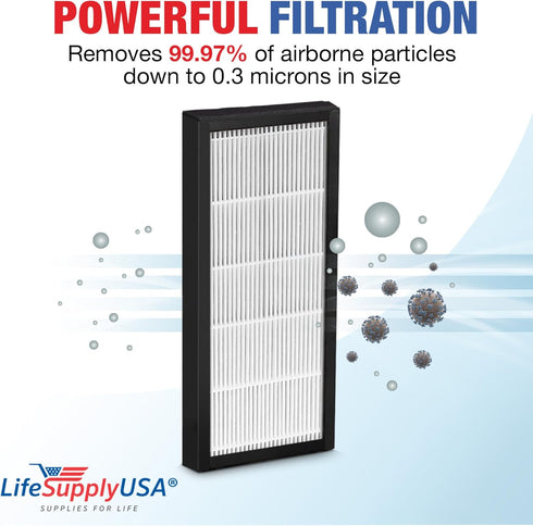 True HEPA + Carbon “Filter A” 30962 | Fits Hunter 10200, 10202, 10205 & HT1702 Air Purifiers by LifeSupplyUSA...