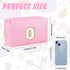 Initial Makeup Bag Personalized Preppy Travel Small Cosmetic Bag Cute PU Pink Chenille Letter Makeup Pouch for Purse Waterproof Zippered Toiletry ...